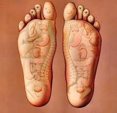 feet reflexolgy map relating to body parts